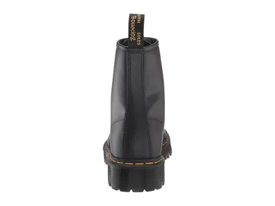 Dr. Martens Smooth Leather Quad Platform Boots In Black In Black