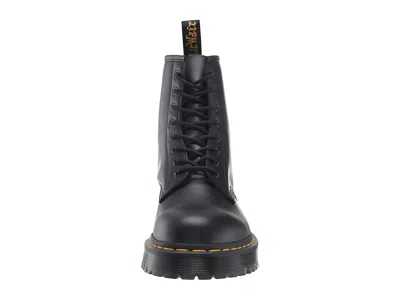 Dr. Martens Smooth Leather Quad Platform Boots In Black In Black