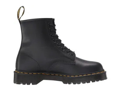 Dr. Martens Smooth Leather Quad Platform Boots In Black In Black