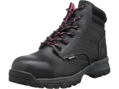 Wolverine Piper 6 Waterproof Composite Toe Workboot In Black