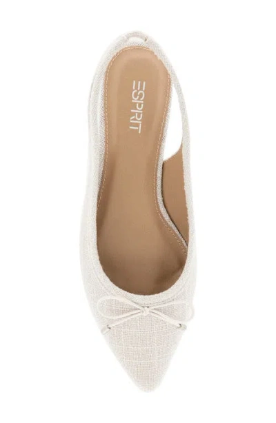 Esprit Petria Slingback Flat In White