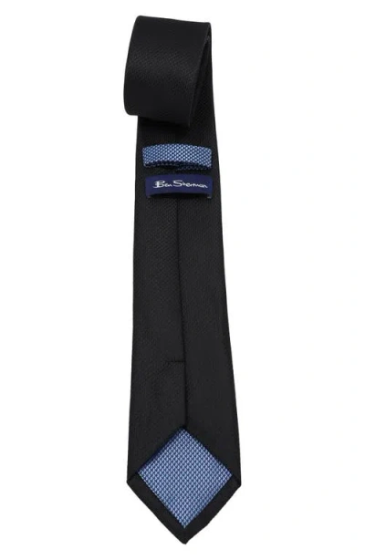 Ben Sherman Textured Solid Tie In Black