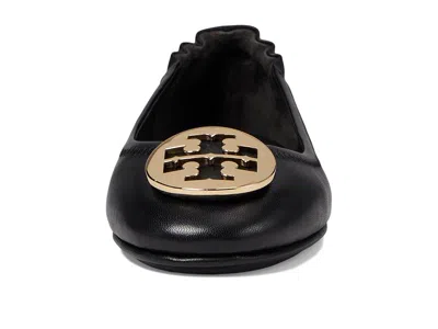 Tory Burch Leather Ballerinas With Metal Logo On The Front In Multi