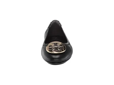Tory Burch Leather Ballerinas With Metal Logo On The Front In Multi