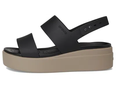 Crocs Brooklyn Low Wedge In Black