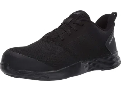 Reebok Work Wide Width Astroride Strike Composite Toe Work Sneaker In Black
