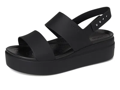 Crocs Brooklyn Low Wedge In Black