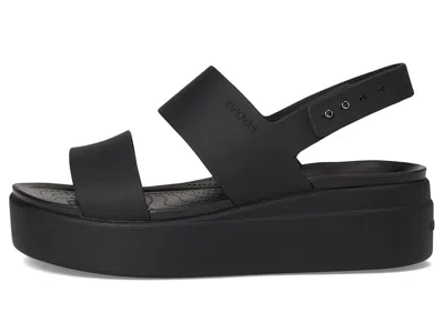 Crocs Brooklyn Low Wedge In Black