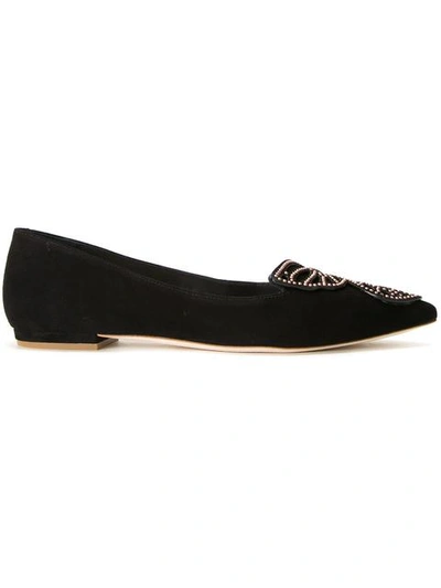 Sophia Webster Bibi Butterfly Flat In Black