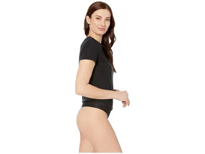Commando Essential Cotton Crew Neck Bodysuit In Black