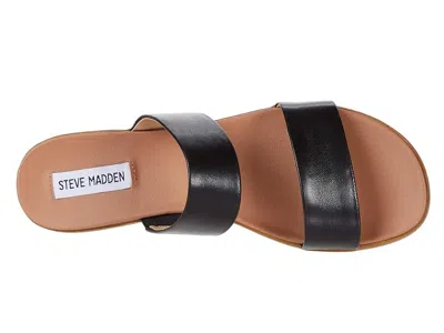 Steve Madden Dual Flat Sandal In Black