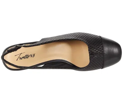 Trotters Dea Woven Slingback Pump In Black