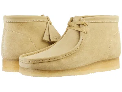 Clarks Suede Wallabee Boot In Yellow