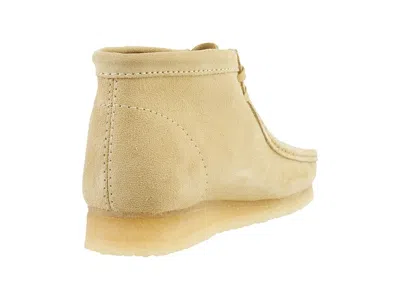 Clarks Suede Wallabee Boot In Yellow