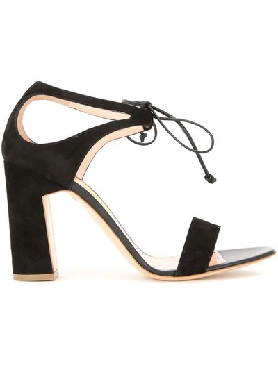 Rupert Sanderson Rayelle Sandals In Black