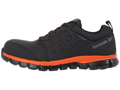 Reebok Work Wide Width Sublite Cushion Composite Toe Work Sneaker In Black