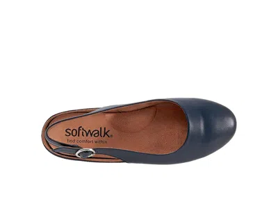 Softwalk Sandy Slingback Flat Sandal In Blue