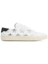 Saint Laurent Signature California Stars Sneakers Flat Heel Leather Up In White