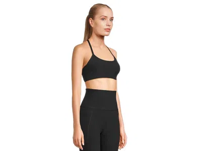 Beyond Yoga Spacedye Slim Racerback Medium Support Bra In Black