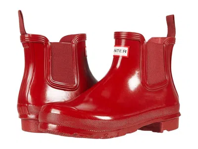 Hunter Original Chelsea Gloss Boot In Military Red