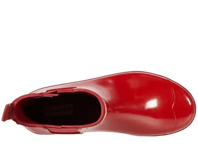 Hunter Original Chelsea Gloss Boot In Military Red