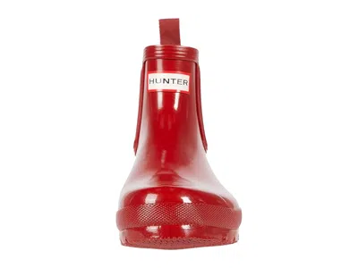 Hunter Original Chelsea Gloss Boot In Military Red