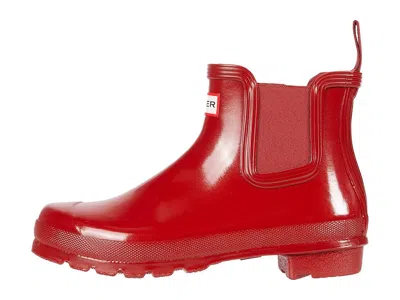 Hunter Original Chelsea Gloss Boot In Military Red