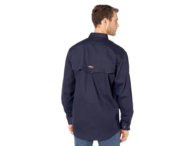 Ariat Fr Solid Vent Long Sleeve Work Shirt In Blue