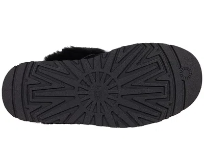 Ugg Disquette Shearling-trimmed Suede Slippers In Black