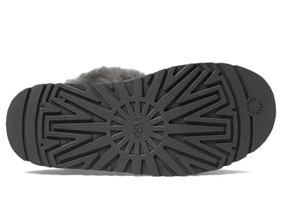 Ugg Disquette Shearling Platform Slippers In Gray