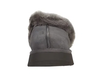 Ugg Disquette Shearling Platform Slippers In Gray