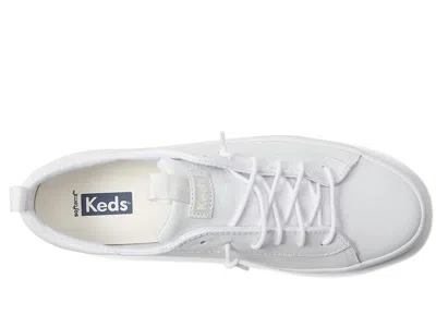 Keds Kickback Leather Slip On In White