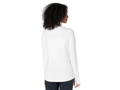 Hot Chillys Micro-elite Chamois Solid Zip-t In White