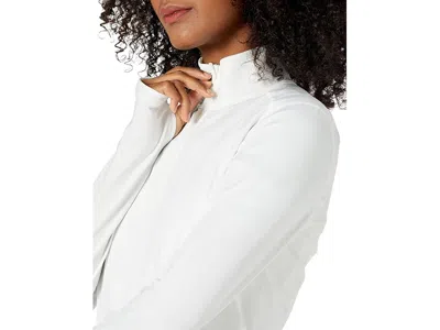 Hot Chillys Micro-elite Chamois Solid Zip-t In White