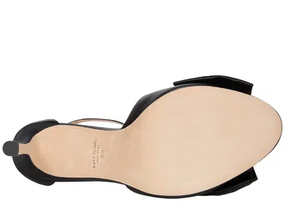Kate Spade 100mm Bow-detail Satin Sandals In Black