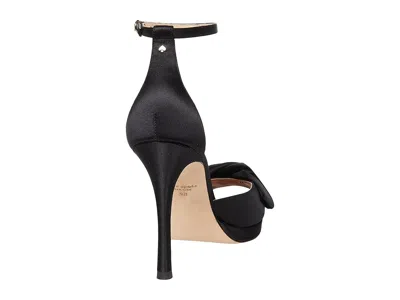 Kate Spade 100mm Bow-detail Satin Sandals In Black