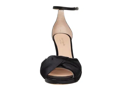 Kate Spade 100mm Bow-detail Satin Sandals In Black