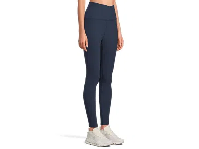 Beyond Yoga Out Of Pocket Space Dye High-waist Mid Leggings In Blue