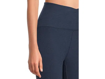 Beyond Yoga Out Of Pocket Space Dye High-waist Mid Leggings In Blue