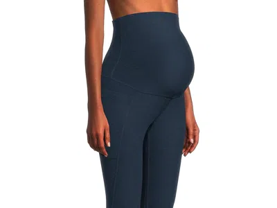 Beyond Yoga Spacedye Love The Bump Maternity Pocket Midi Legging In Blue
