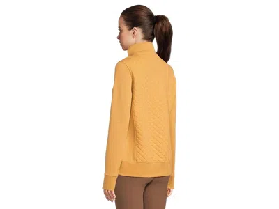 L.l.bean Quilted Sweatshirt 1/4 Zip Pullover Long Sleeve In Yellow