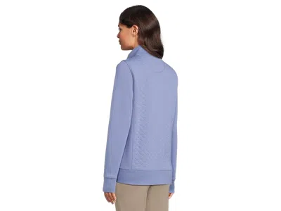 L.l.bean Quilted Full Zip Sweatshirt In Blue
