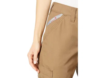 Ariat Fr Stretch Duralight Canvas Stackable Straight Leg Pants In Brown