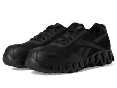 Reebok Work Wide Width Zig Pulse Composite Toe Work Shoe In Black