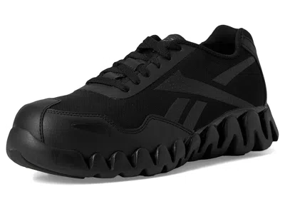 Reebok Work Wide Width Zig Pulse Composite Toe Work Shoe In Black