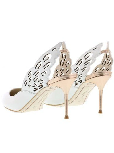 Shop Sophia Webster Angelo Pumps In White Rose Gold