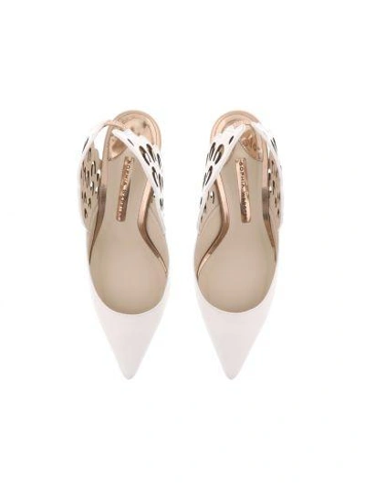 Shop Sophia Webster Angelo Pumps In White Rose Gold