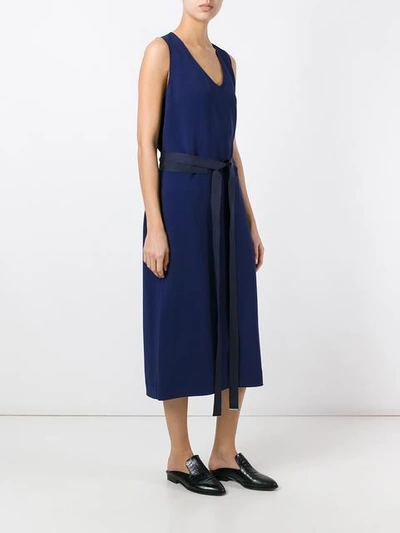 Shop Joseph Tie-waist Dress In Blue