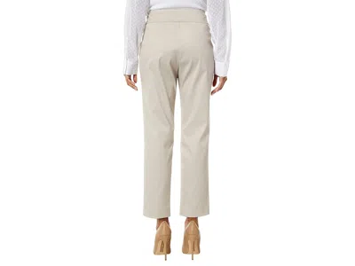 Krazy Larry Pull-on Pique Ankle Pants In Neutral