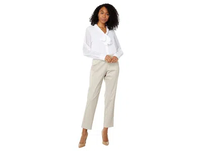 Krazy Larry Pull-on Pique Ankle Pants In Neutral